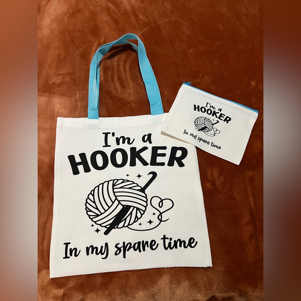 Iâm A Hooker In My Spare Time Shoulder Bag Set Iâm A Hooker In My Spare Time Shoulder Bag Set